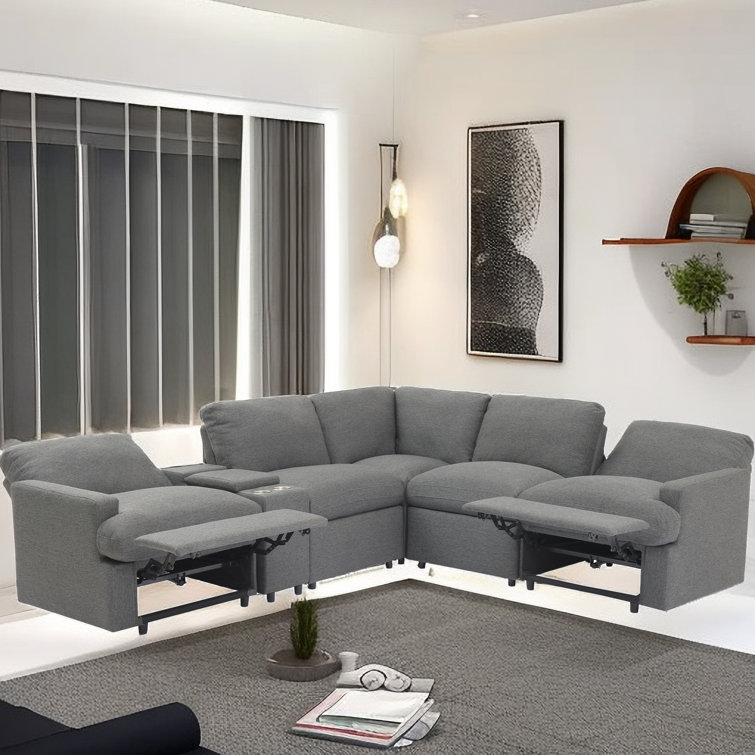 Power recliner corner hot sale sofa